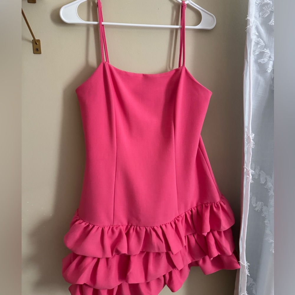 Hausen Pink Ruffle Dress